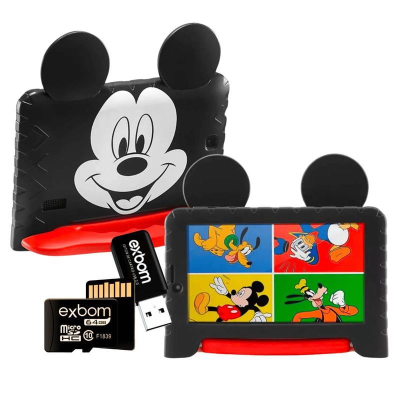 Tablet infantil Mickey Mouse 32GB + Cartão de Memória 64GB